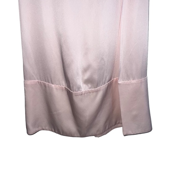 G. Label By Goop Satin Midi Skirt With Slit In Blush Pink - Picture 4 of 9